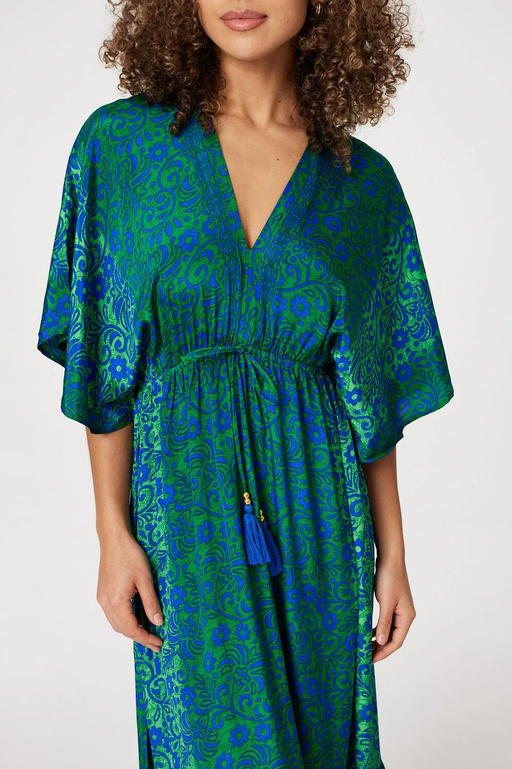 Floral Batwing Maxi Dress