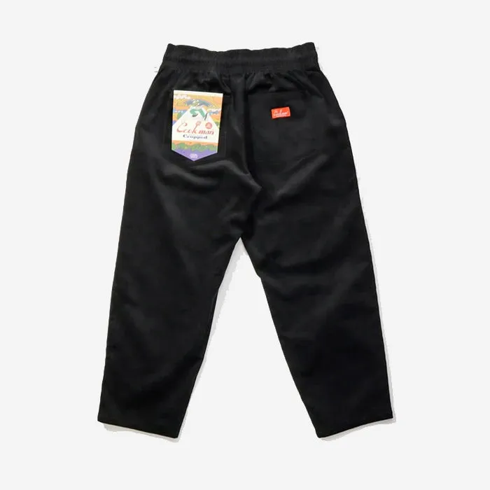 Harvest Pants Cropped - Black High Wale Corduroy