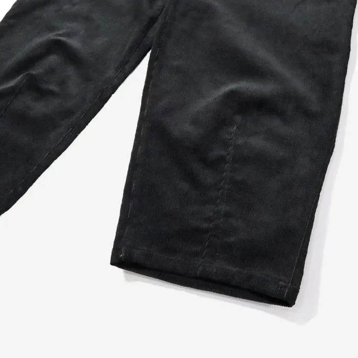 Harvest Pants Cropped - Black High Wale Corduroy