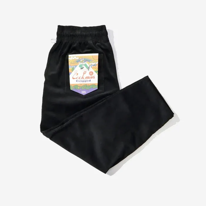 Harvest Pants Cropped - Black High Wale Corduroy