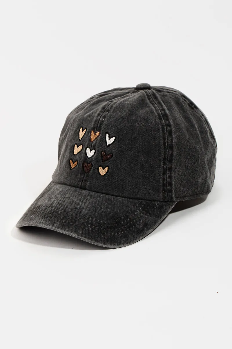 Hearts Denim Cap