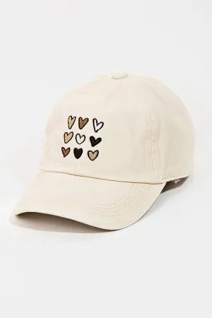 Hearts Denim Cap