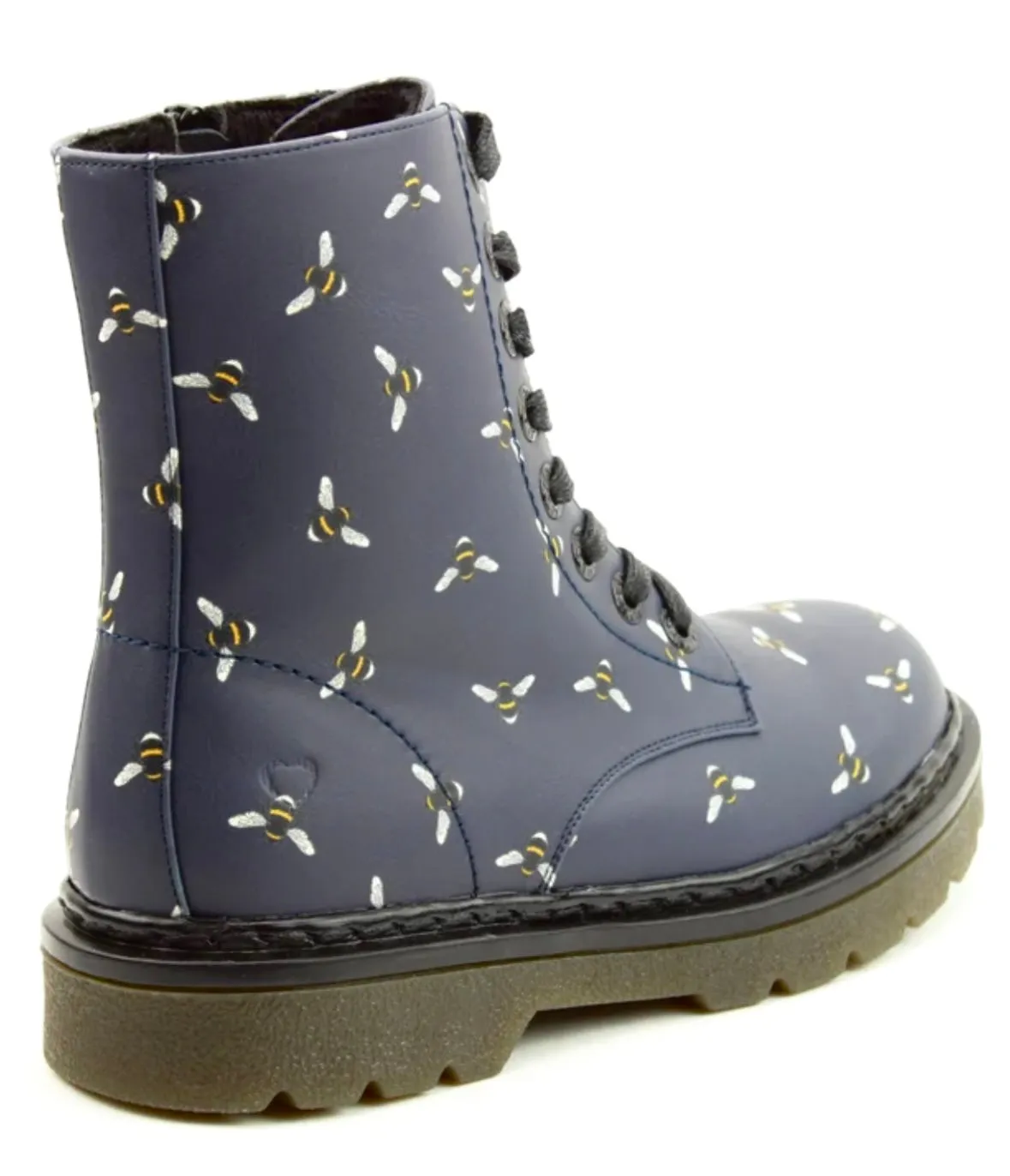 Heavenly Feet Justina Ladies Bee Print Lace Up Ankle Boot