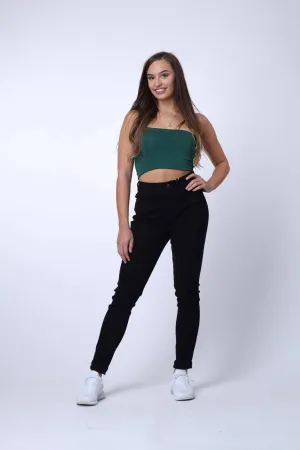 High Waist Skinny Jeans in Black