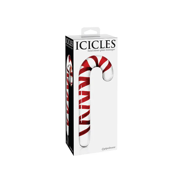 Icicles No. 59 Candy Cane Glass Dildo