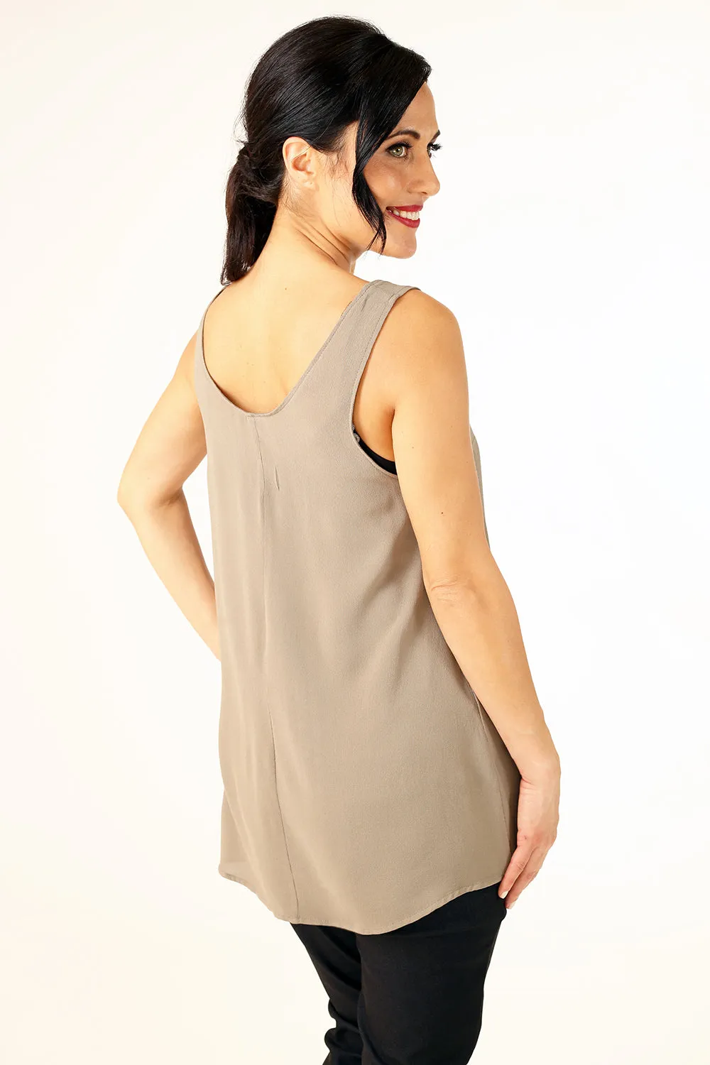 Iris Izzy Top - Beige/Grey | SALE