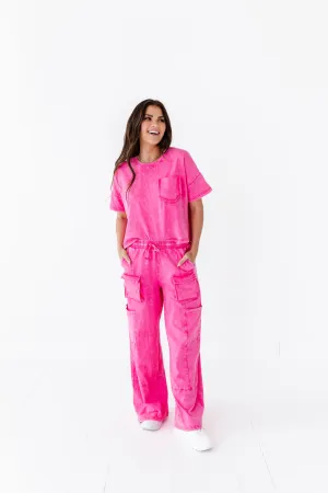 Kynlee Cargo Set in Pink