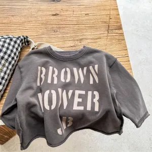 Letter-Print Vintage Sweatshirt