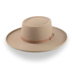 Light Camel Western Gambler Hat with Rolled Brim | The Vista