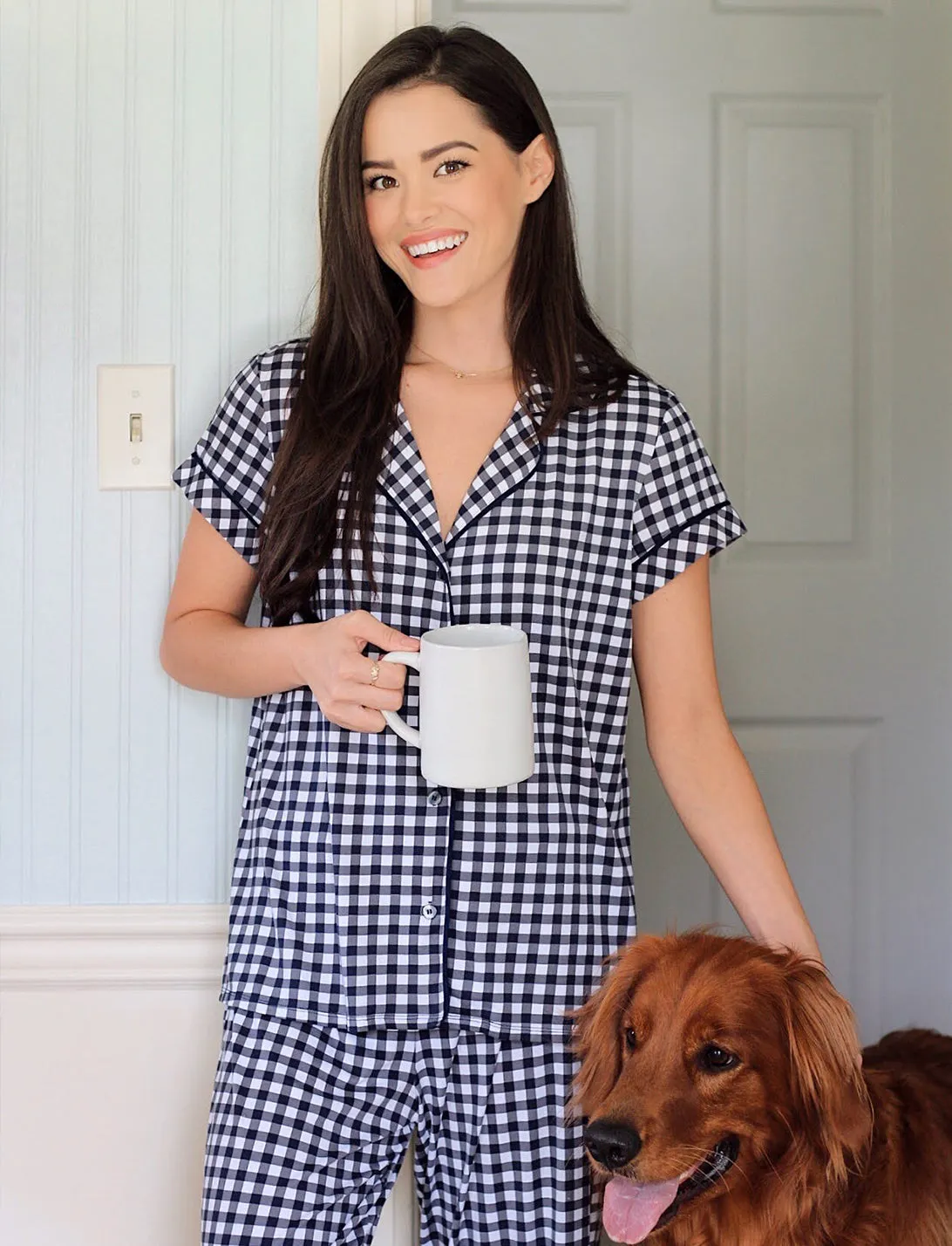 Linda PJ Set in Gingham