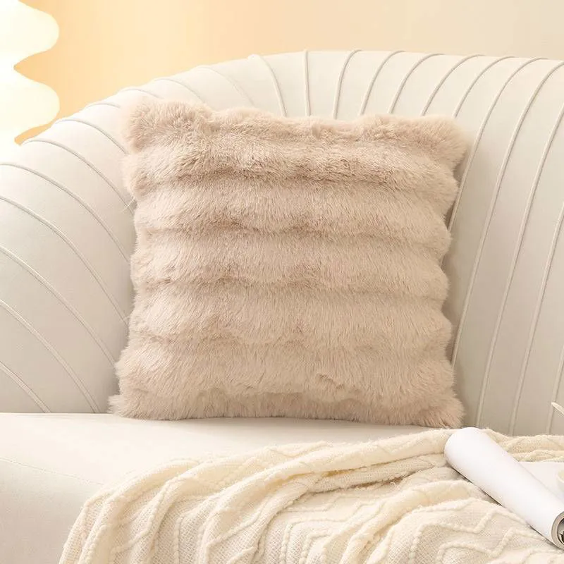 Luxurious Rabbit Plush Throw Pillow with elegance