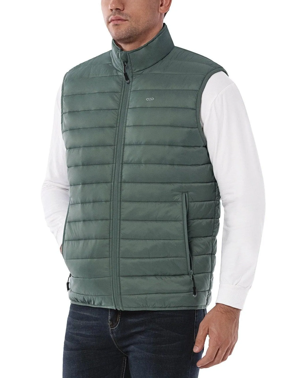 Men's 0.82 lbs Packable Weatherproof Insulated Puffer Gilet with 5 Pockets