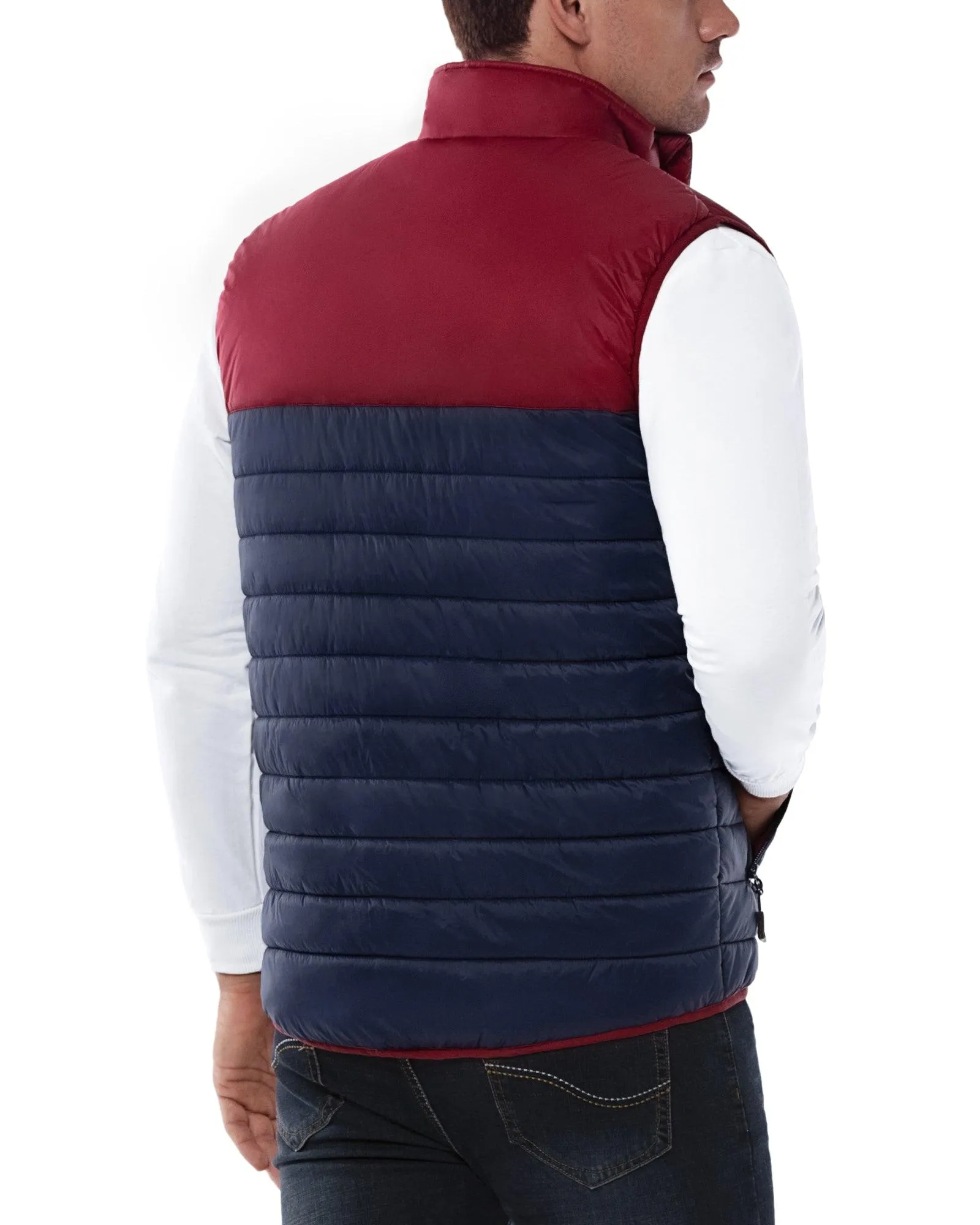 Men's 0.82 lbs Packable Weatherproof Insulated Puffer Gilet with 5 Pockets