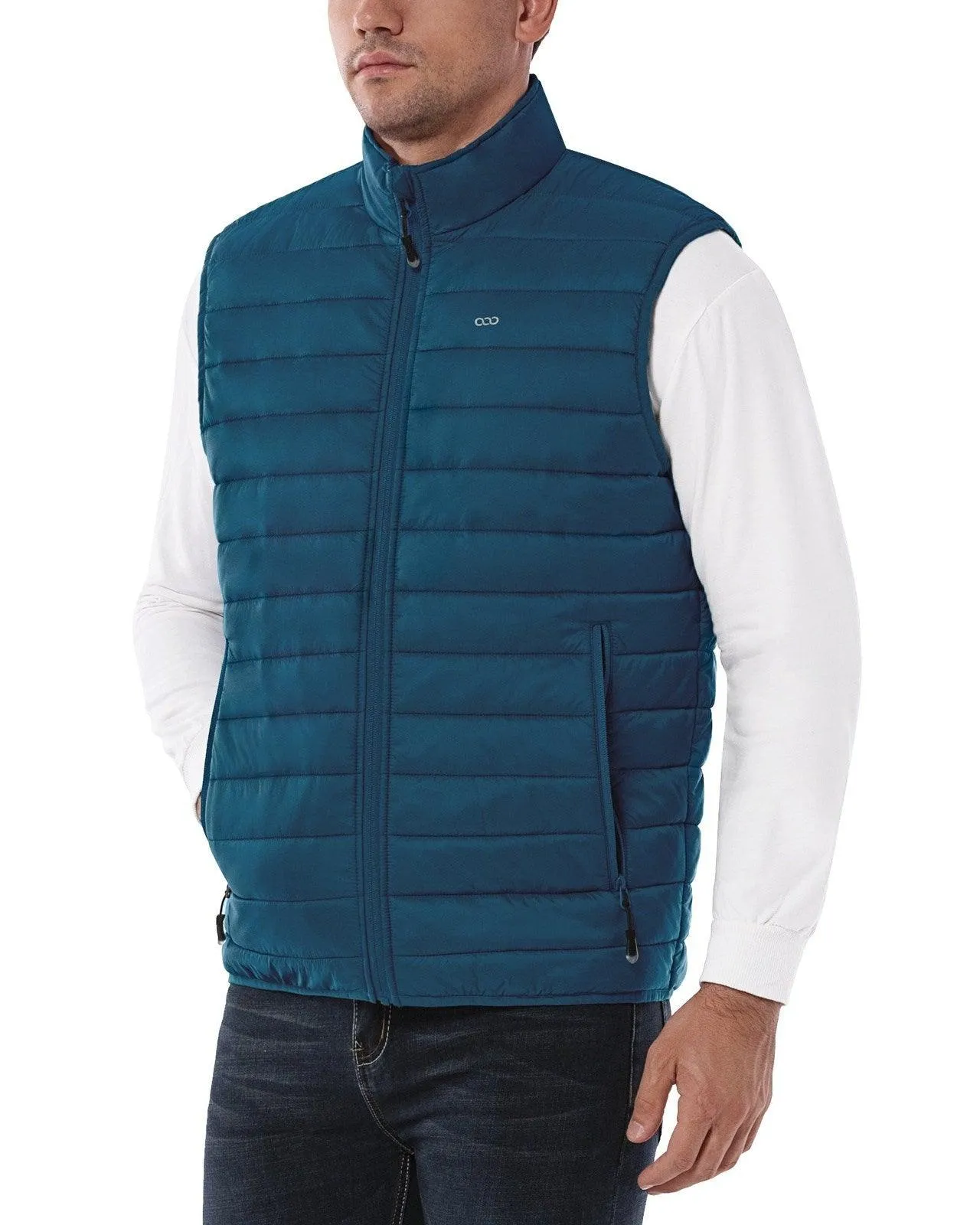 Men's 0.82 lbs Packable Weatherproof Insulated Puffer Gilet with 5 Pockets