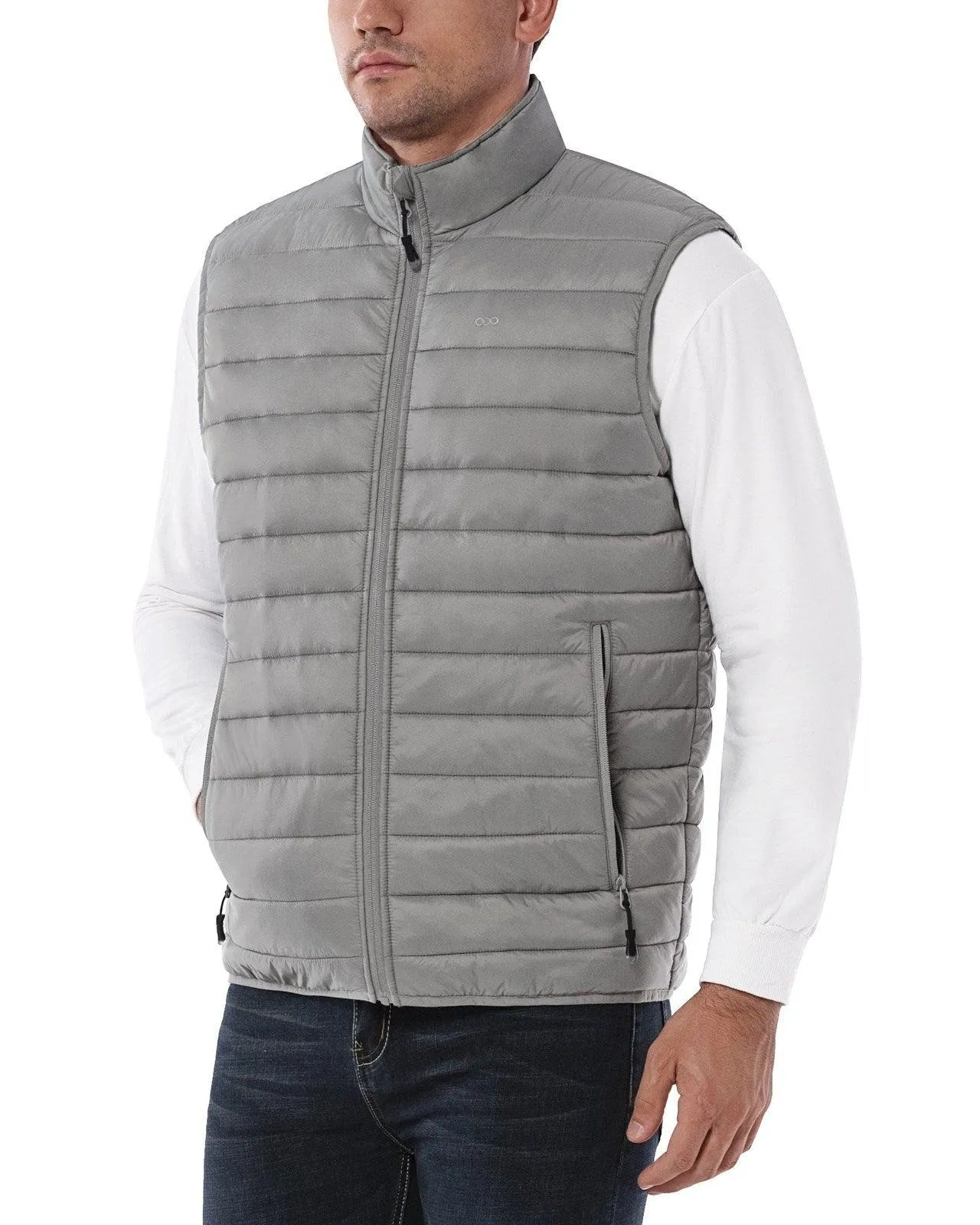 Men's 0.82 lbs Packable Weatherproof Insulated Puffer Gilet with 5 Pockets