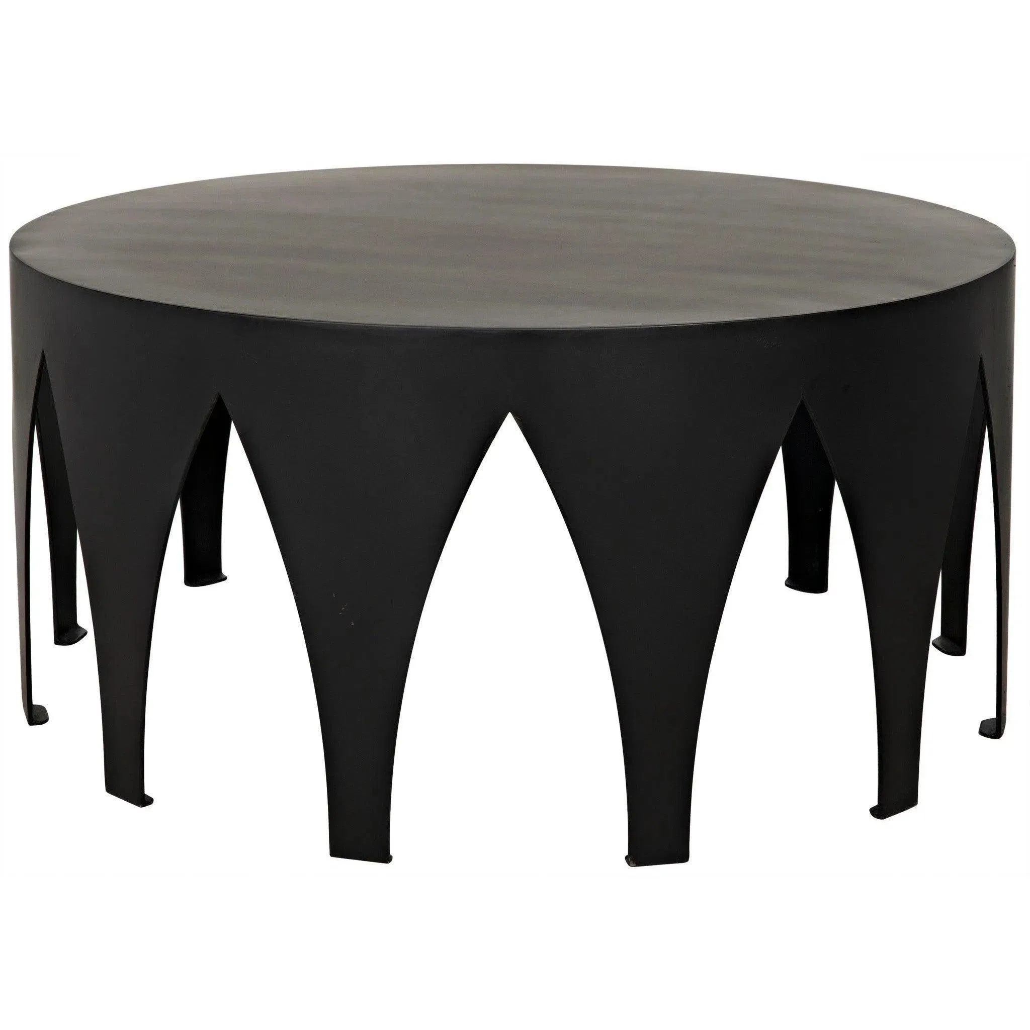 Morocco Black Steel Round Coffee Table