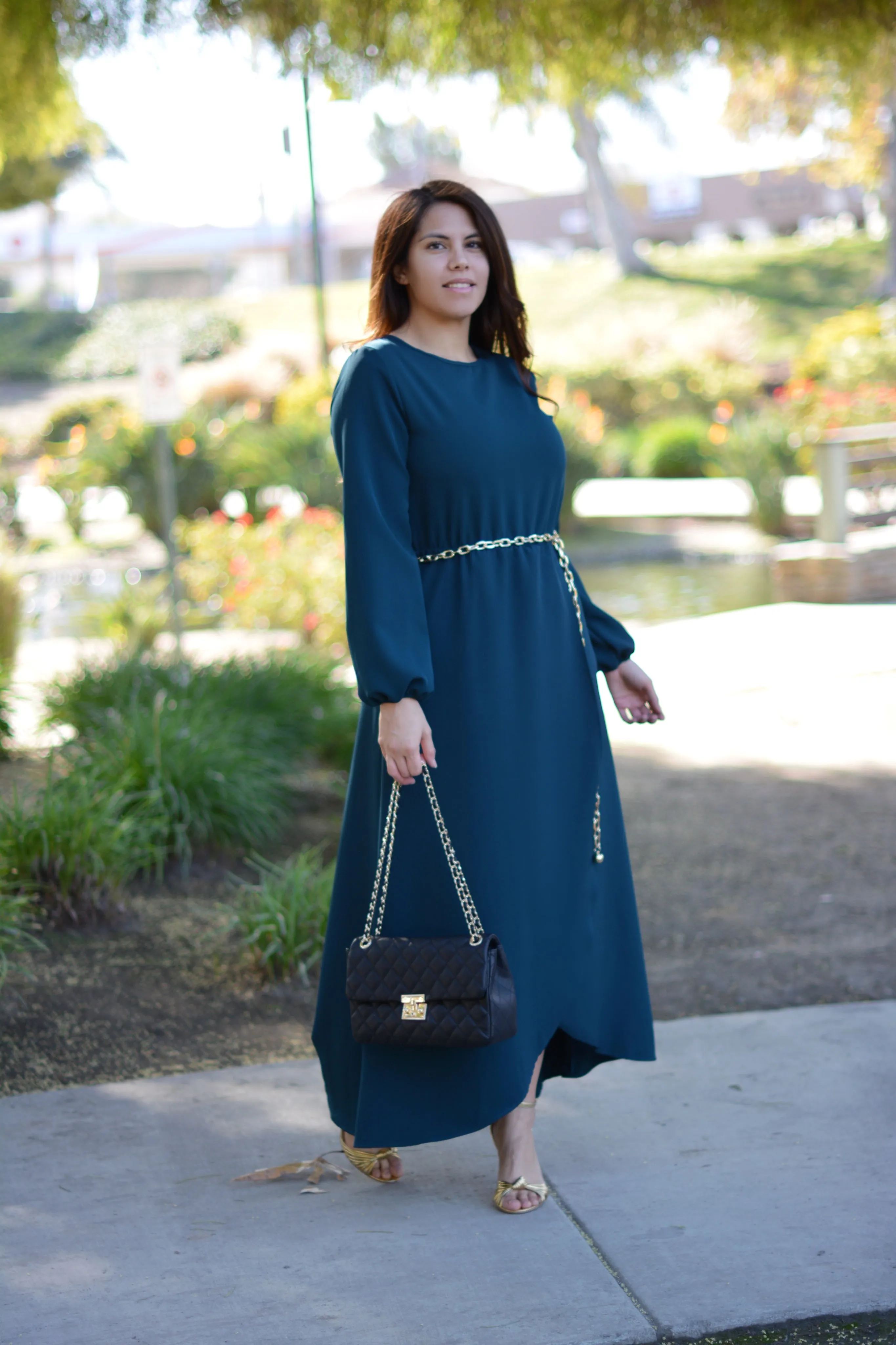 New Paris Green Maxi Dress