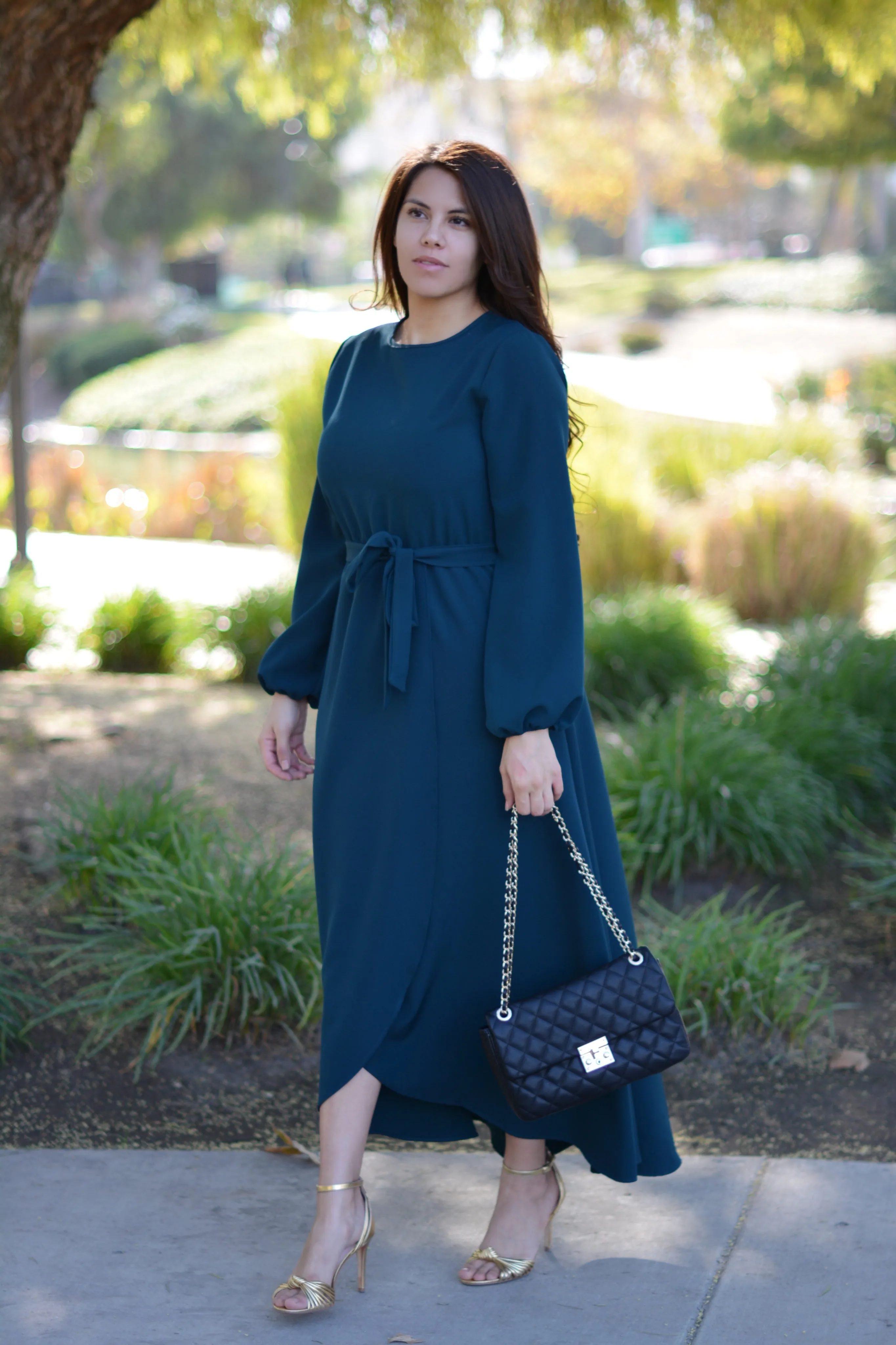 New Paris Green Maxi Dress