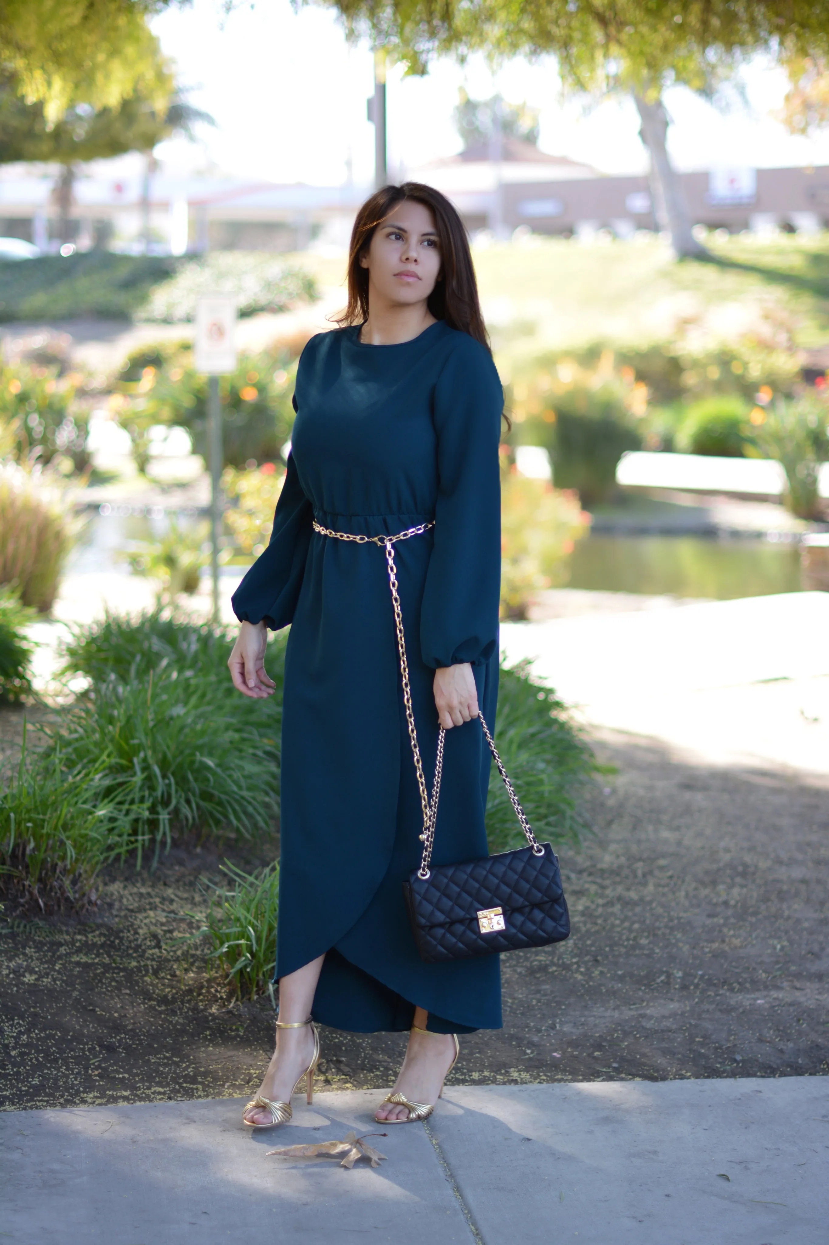 New Paris Green Maxi Dress