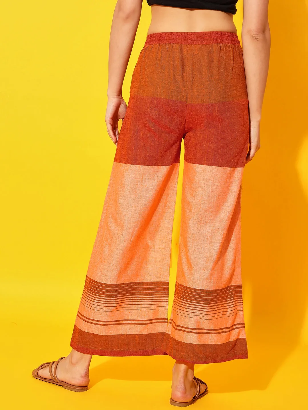 Orange Ikat Cotton Lounge Pants