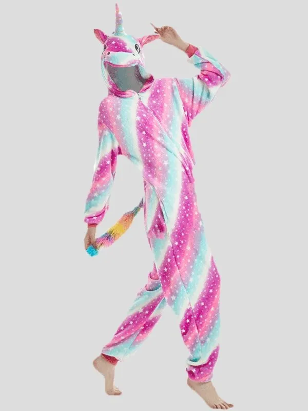 Pajamas Unicorn Cute Cartoon Animal One-Piece Pajamas for Women