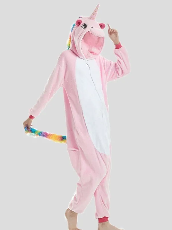 Pajamas Unicorn Cute Cartoon Animal One-Piece Pajamas for Women