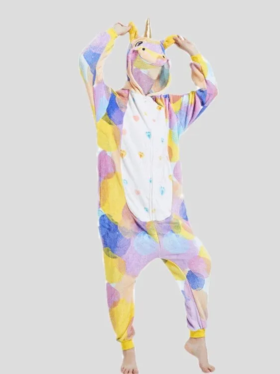 Pajamas Unicorn Cute Cartoon Animal One-Piece Pajamas for Women