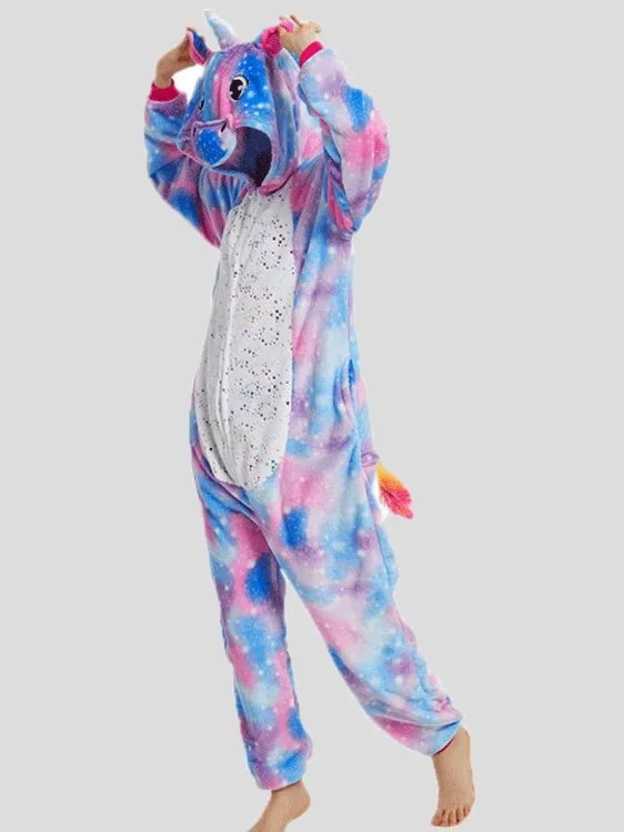 Pajamas Unicorn Cute Cartoon Animal One-Piece Pajamas for Women