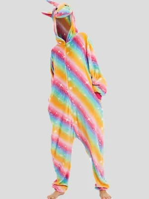 Pajamas Unicorn Cute Cartoon Animal One-Piece Pajamas for Women