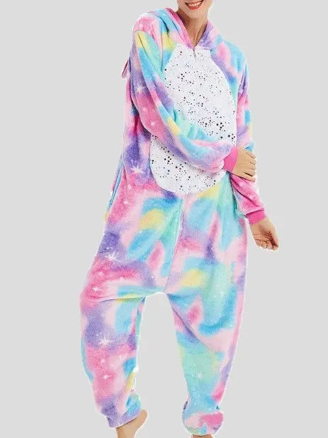 Pajamas Unicorn Cute Cartoon Animal One-Piece Pajamas for Women