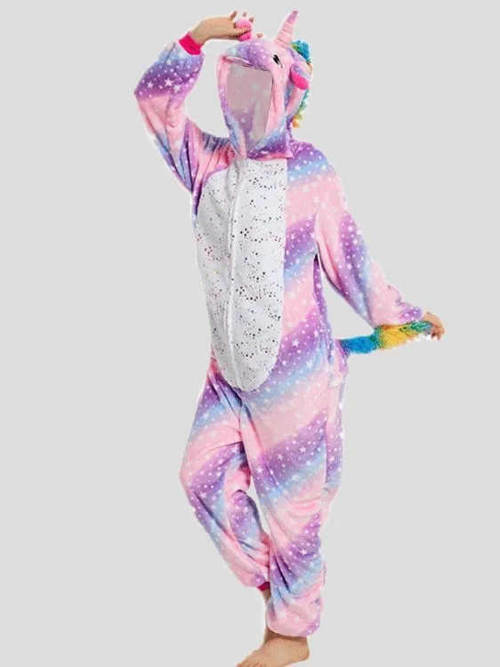 Pajamas Unicorn Cute Cartoon Animal One-Piece Pajamas for Women