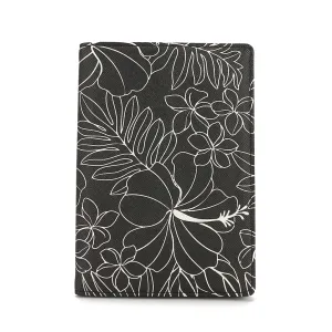 Passport Case Hibiscus Lines Black