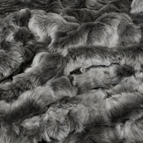 Pewter Chinchilla Faux Fur Rect