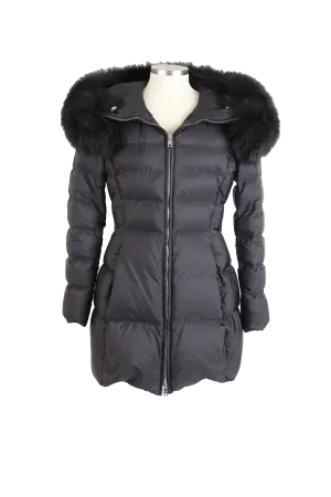 Quilted Down Puffer Coat W/ Fur