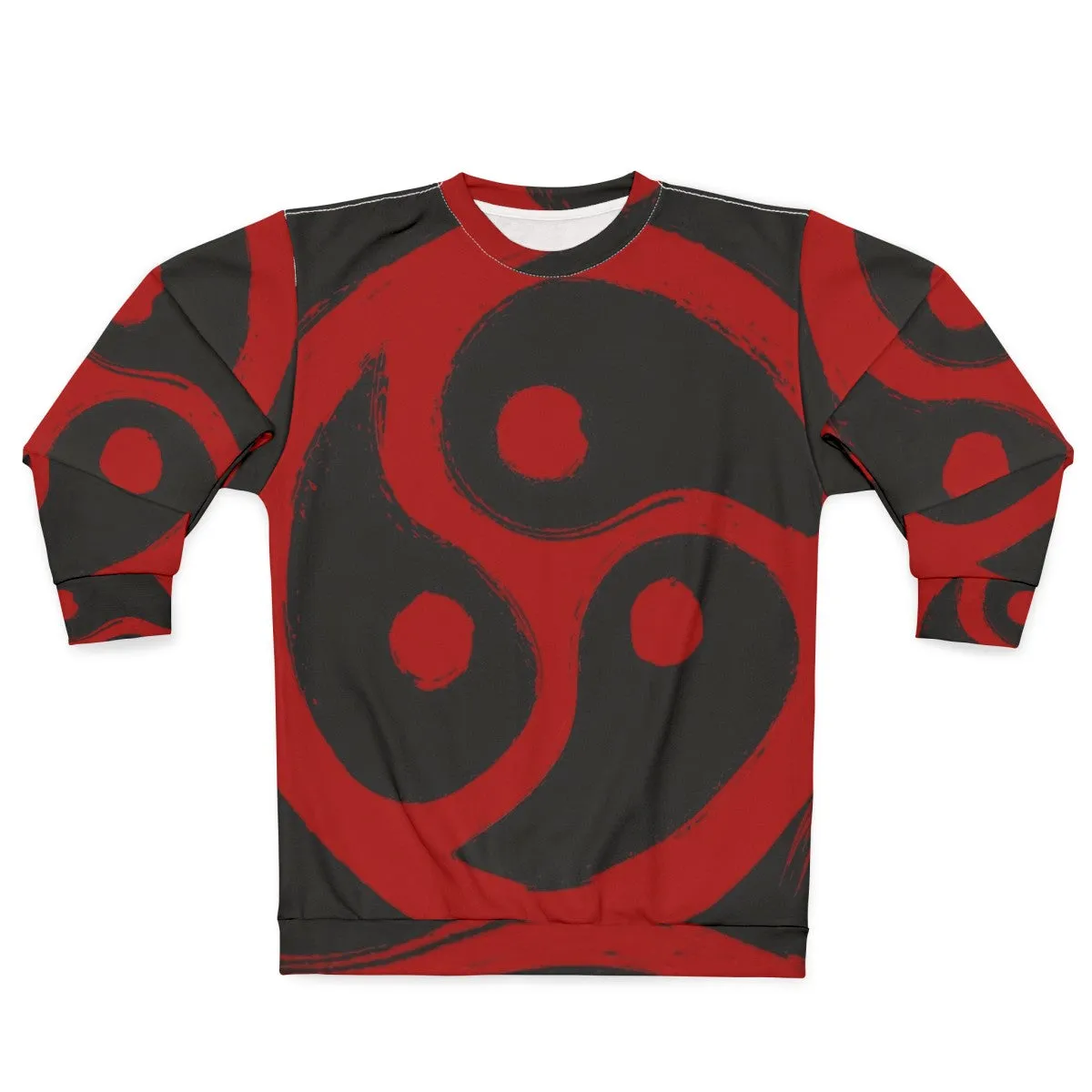 "Edgy Red BDSM Triskelion Grunge Sweatshirt"