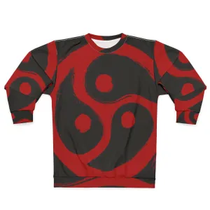 "Edgy Red BDSM Triskelion Grunge Sweatshirt"