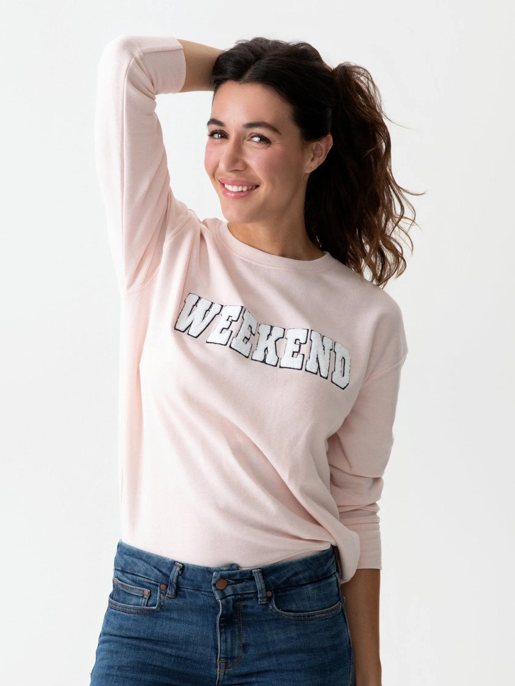 "Weekend" Sweatshirt | Blush