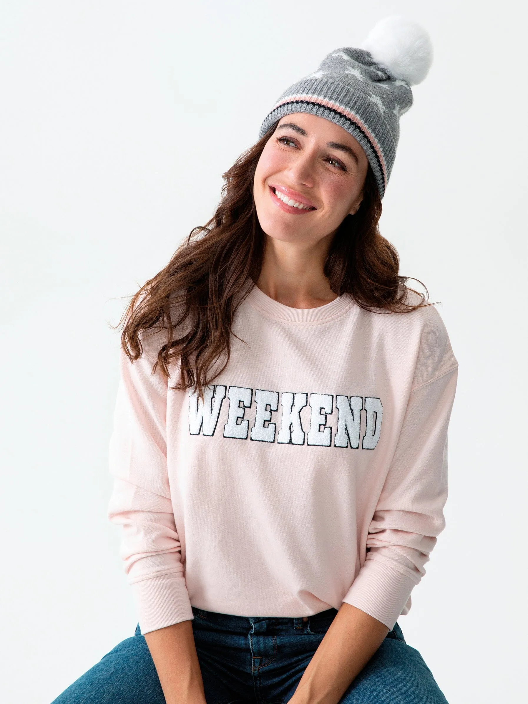 "Weekend" Sweatshirt | Blush