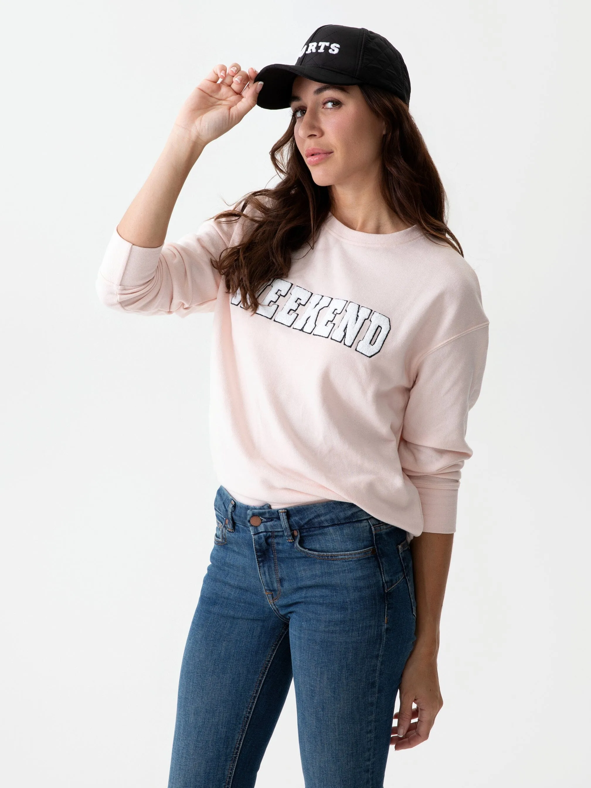 "Weekend" Sweatshirt | Blush