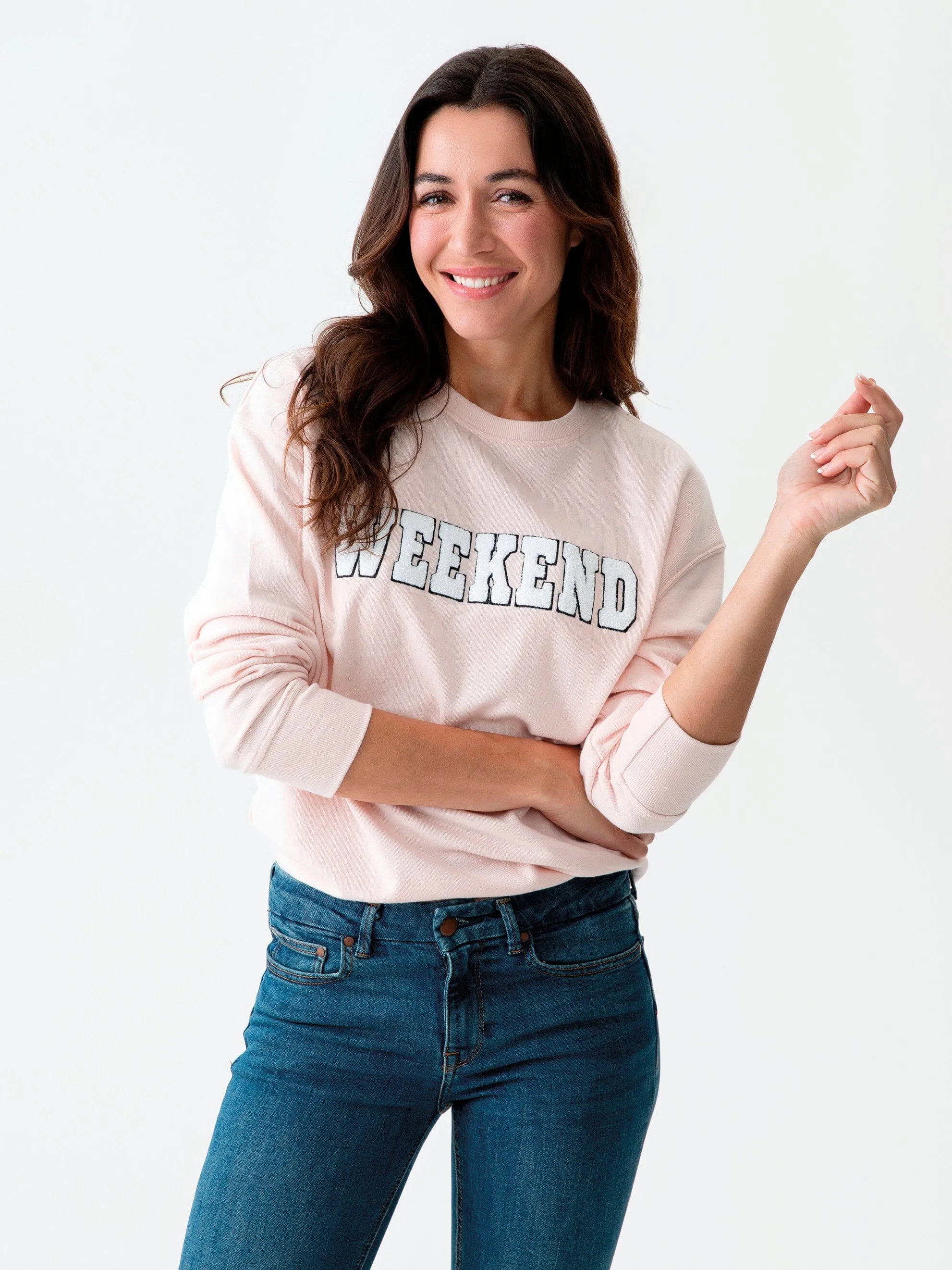 "Weekend" Sweatshirt | Blush