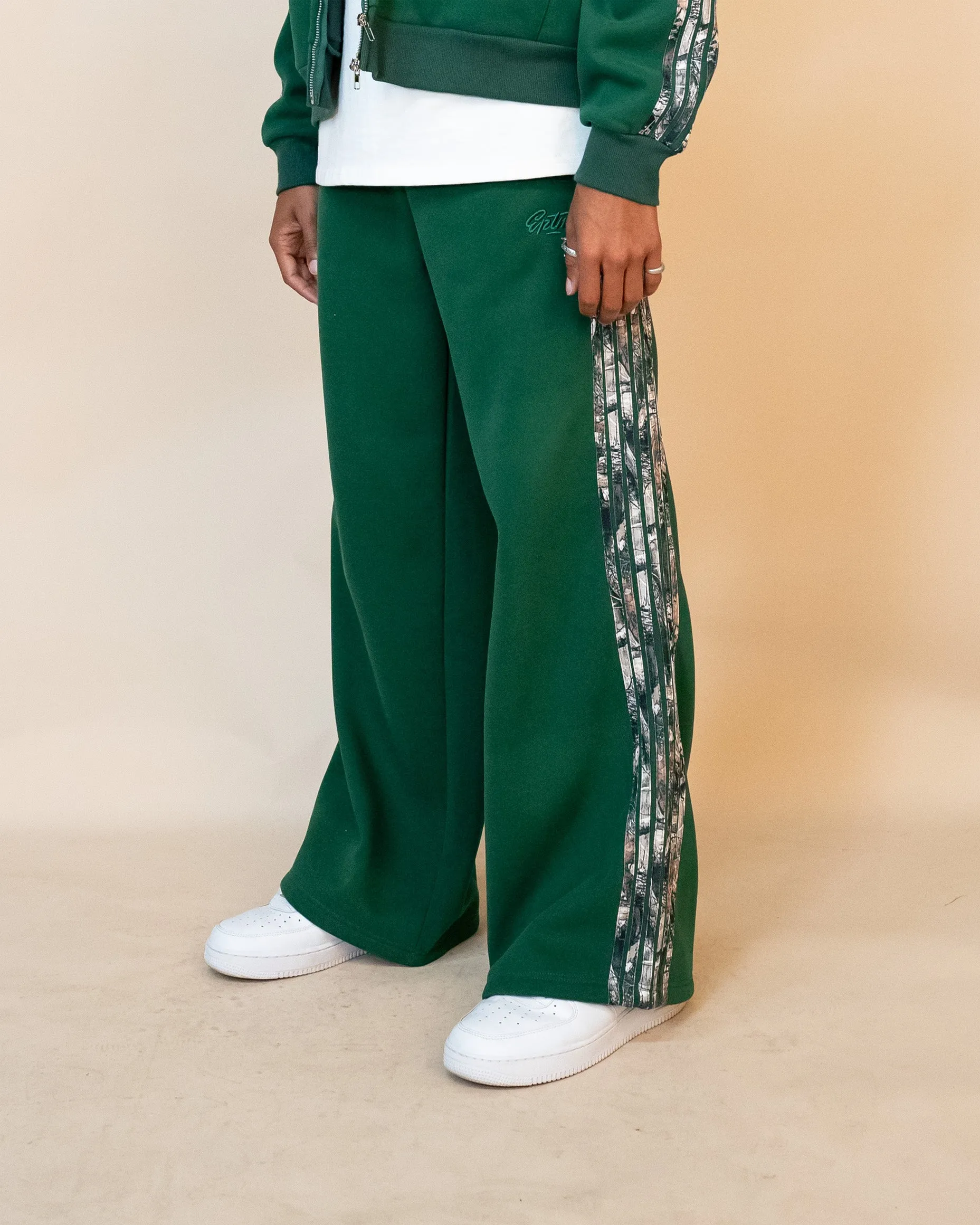 REAL CAMO STRIPED BAGGY PANTS - HUNTER GREEN