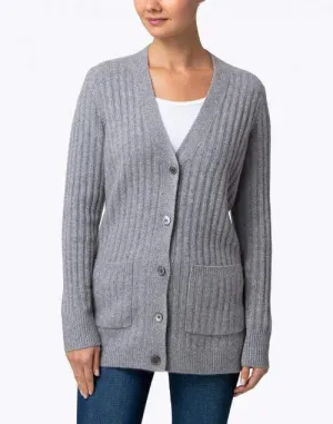 Repeat Cashmere - Sweater Cardigan in Grey