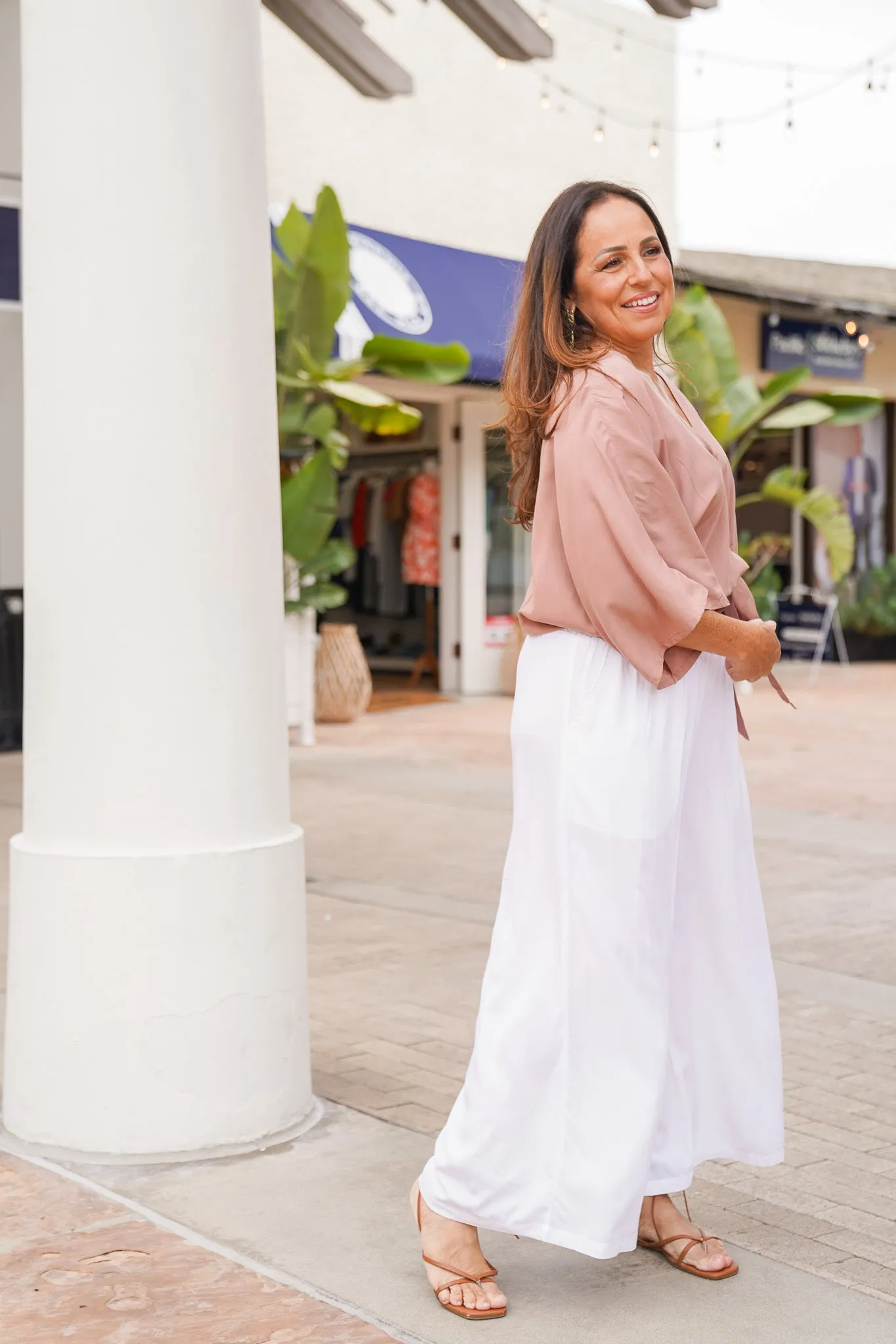 Solid Wide Leg Pant