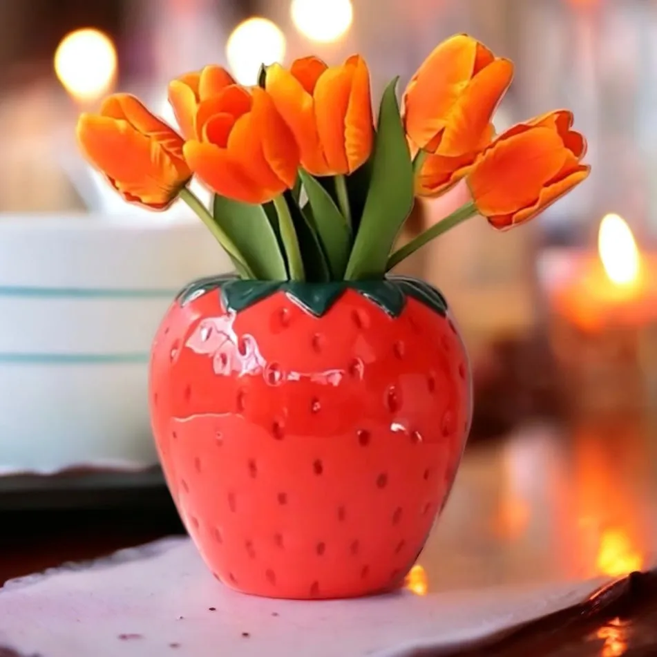 Stylish Strawberry Vase