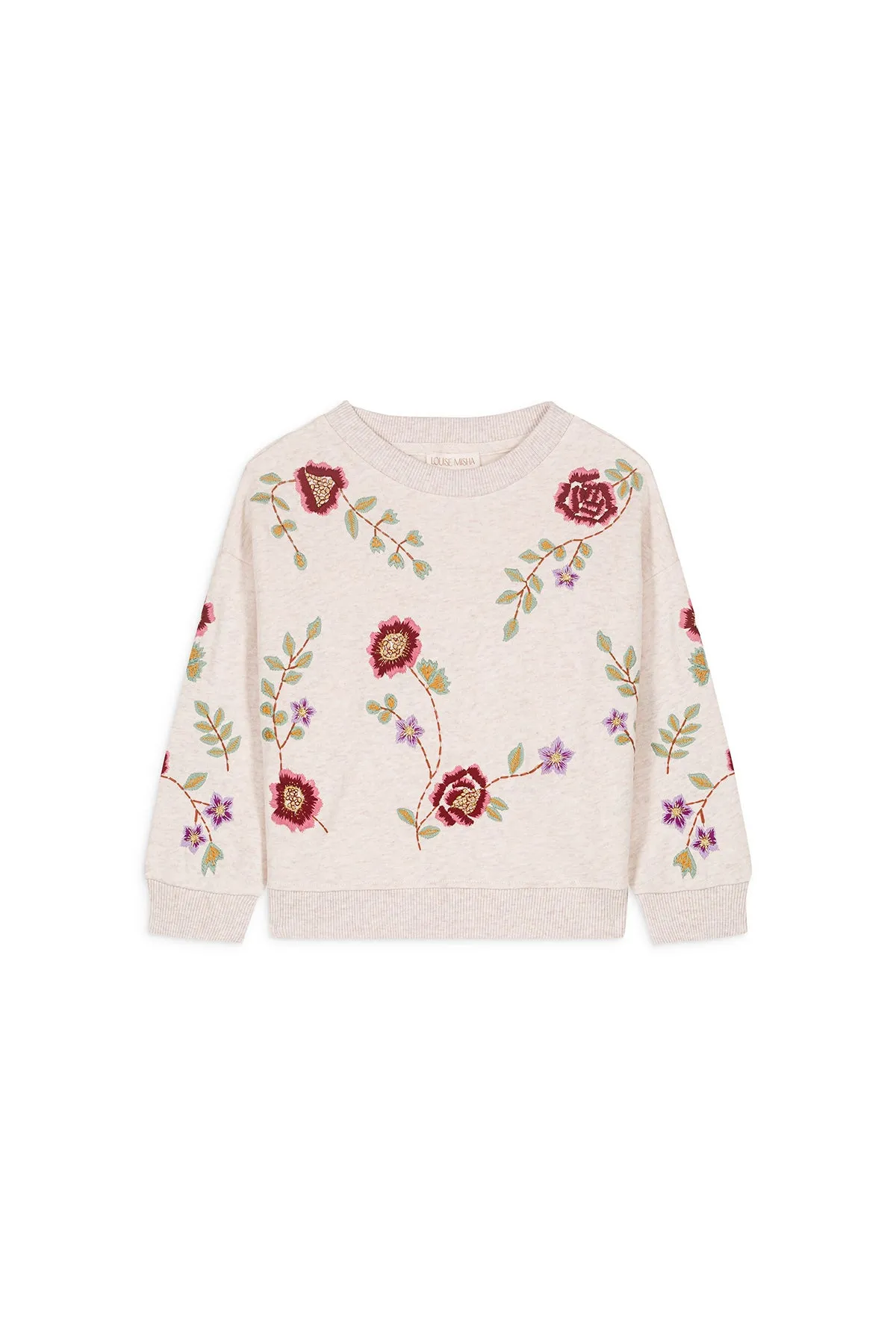 SWEATSHIRT ROSALIA-Flower Embroidery